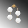 Opviq Jewel - 10605 Lámpara de pared dorada con tapa de cristal